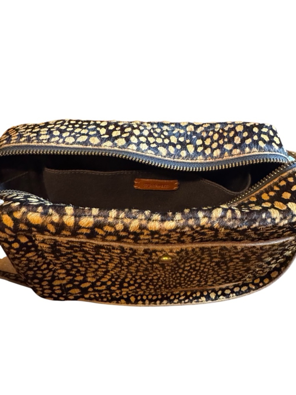 Madewell The Transport Camera Crossbody Bag in Leopard Print Calf Hair - Picture 10 of 13